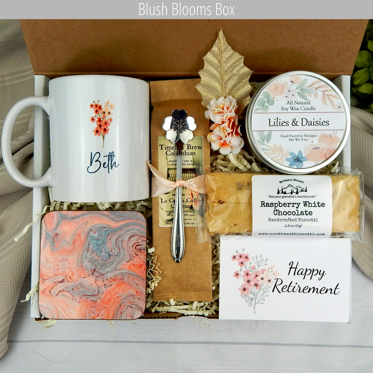 Happy Mother's Day mom or grandma gift box with drinkware option gift set
