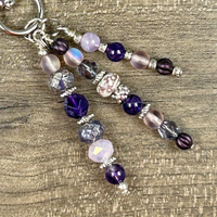 Gemstone Bag Charm - Purse Accessories - Beaded Handbag Charms