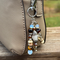 Gemstone Bag Charm - Purse Accessories - Beaded Handbag Charms