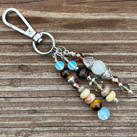 Gemstone Bag Charm - Purse Accessories - Beaded Handbag Charms