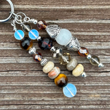 Gemstone Bag Charm - Purse Accessories - Beaded Handbag Charms