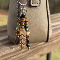 Autumn Purse Charm - Fall Colors Bag Charm - Stocking Stuffer Charm