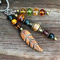 Autumn Purse Charm - Fall Colors Bag Charm - Stocking Stuffer Charm