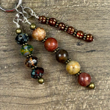 Gemstone Bag Charm - Purse Accessories - Beaded Handbag Charms