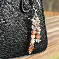 Hummingbird Purse Charm - Bag Accessory Charms - Gift with Hummingbirds