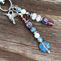 Hummingbird Purse Charm - Bag Accessory Charms - Gift with Hummingbirds