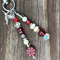 Hummingbird Purse Charm - Bag Accessory Charms - Gift with Hummingbirds