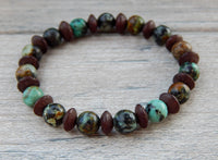 mens bracelets african turquoise gemstones